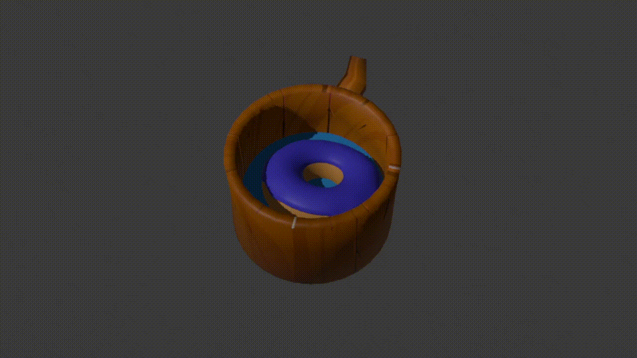 Donut in a Cup 3d model design